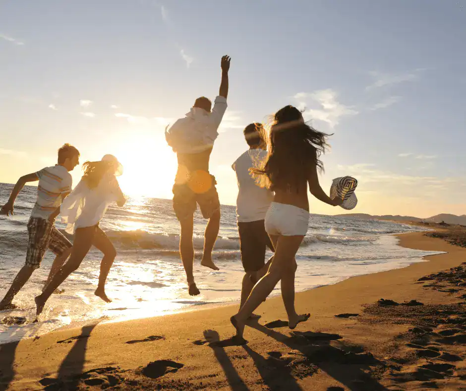 people on a beach